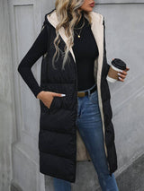 Annette - Lange Strickjacke mit Kapuze