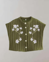 Jazz - Kurzes grünes ärmelloses Strickhemd