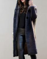 Jenny - Lange und übergroße gestrickte Mantel