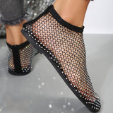 Weide | Sandalen mit Strasssteinen und Mesh