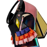 Fiona - Bunte High-Heel-Sandalen mit Verzierungen