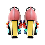 Fiona - Bunte High-Heel-Sandalen mit Verzierungen