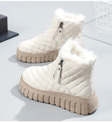 Gesteppte Damen Winterstiefeletten – Gefütterte, wasserabweisende Stiefel mit rutschfester Sohle und bequemem Design