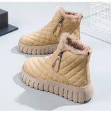 Gesteppte Damen Winterstiefeletten – Gefütterte, wasserabweisende Stiefel mit rutschfester Sohle und bequemem Design