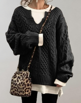 Yusheen - Übergroßer Strickpullover