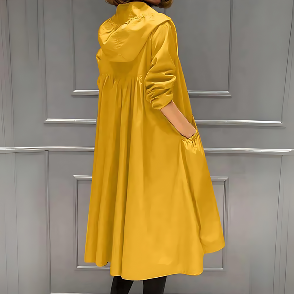 Eleganter Mittellanger Herbstsregenmantel für Damen