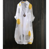 Selena – Hemdblusenkleid mit Business-Print