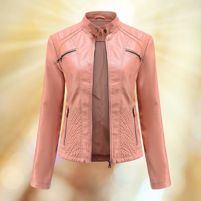 Elegante Übergangsjacke aus Premium Leder für Damen