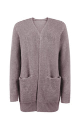 Damen Strickcardigan mit offener Front – Lässiger und bequemer Langarm-Cardigan für den Alltag