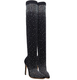 Keily | Funkelnde Stiletto-Stiefel mit Strass