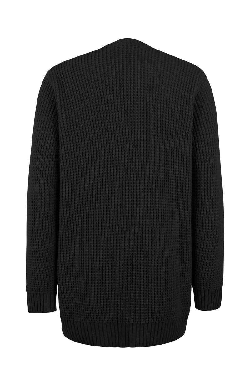 Damen Strickcardigan mit offener Front – Lässiger und bequemer Langarm-Cardigan für den Alltag