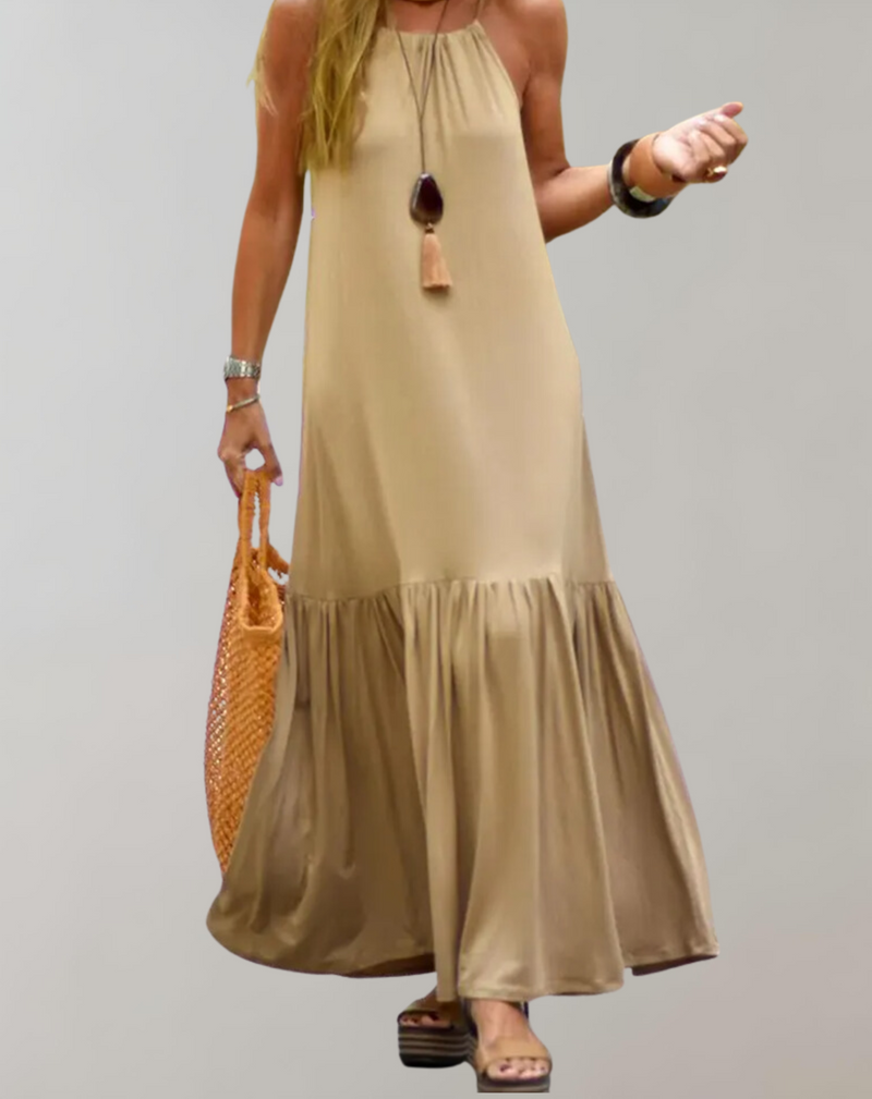 Rita - Sommerkleid mit breitem Saum und Strapsen