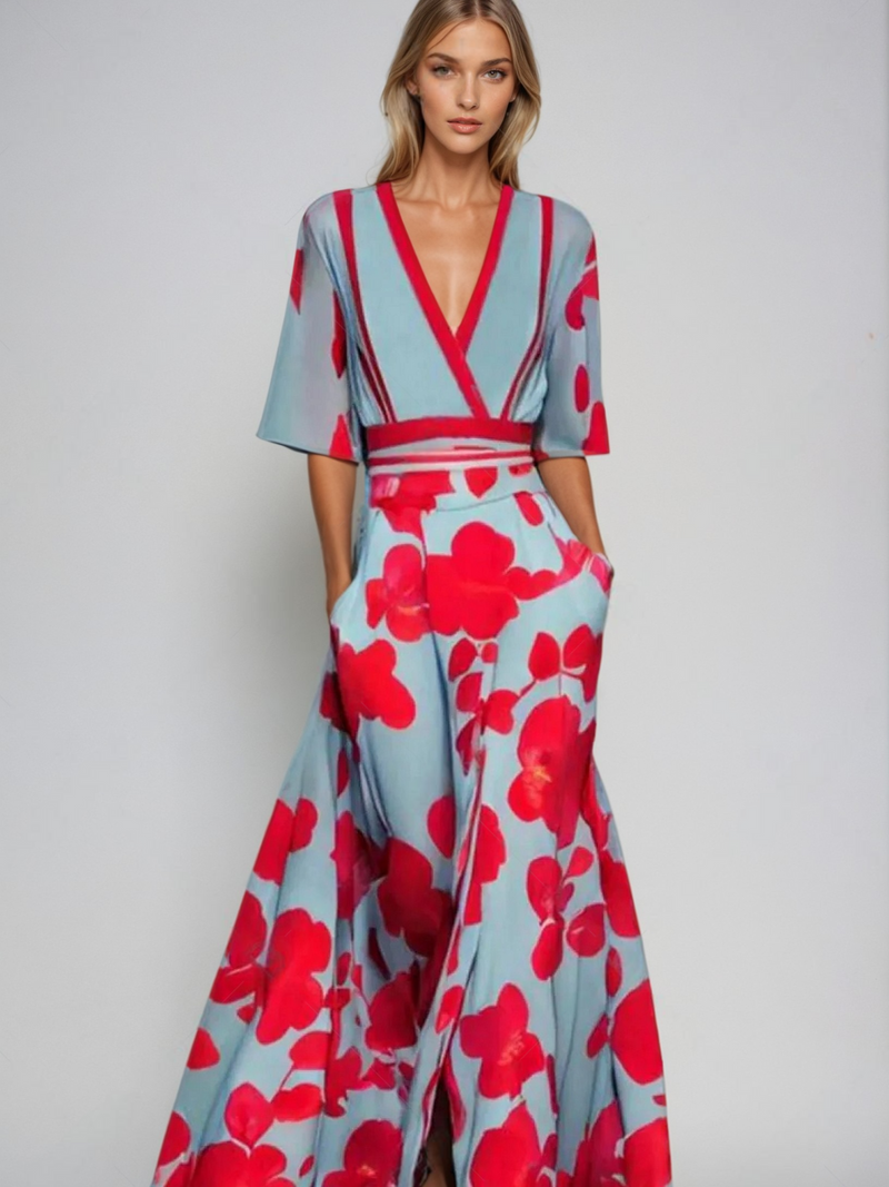 Elegantes Kleid mit modischen Ärmeln für besondere Anlässe