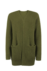 Damen Strickcardigan mit offener Front – Lässiger und bequemer Langarm-Cardigan für den Alltag