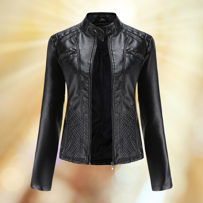 Elegante Übergangsjacke aus Premium Leder für Damen
