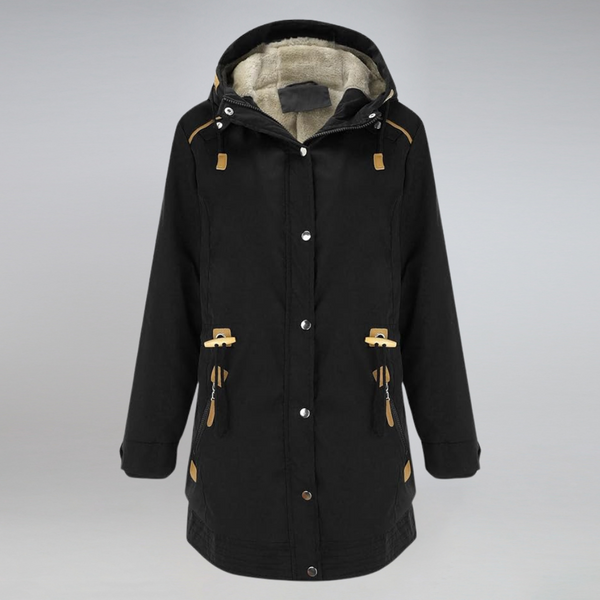 Elegante und Wetterbeständige Damen Parkajacke für kalte Tage