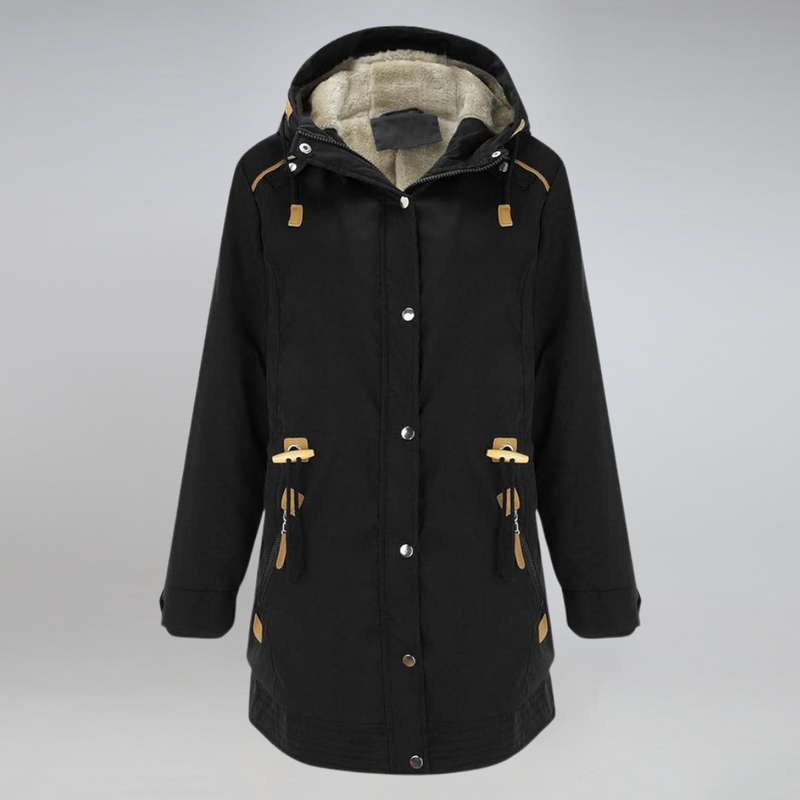 Elegante und Wetterbeständige Damen Parkajacke für kalte Tage