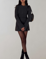 Nelia™ Glockenärmel-Pullover mit Schlitz