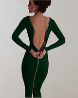 Tessa - Langärmliges Kleid mit Rückenreißverschluss