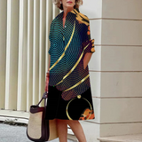 Miya – schmales Hemdkleid mit geometrischem Print und Wendekragen