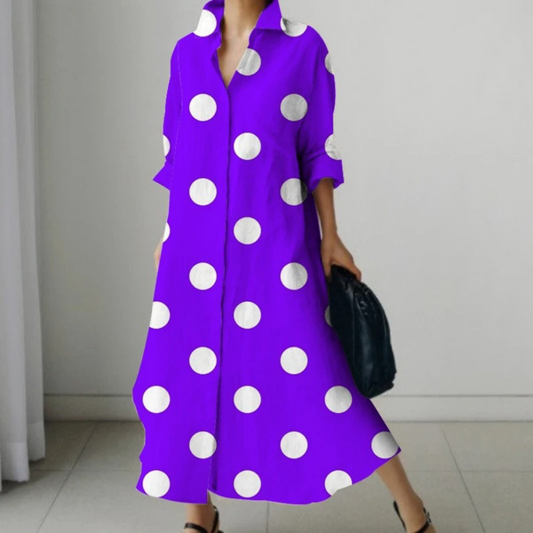 Layla – Business-Blusenkleid mit Karomuster und hoher Taille