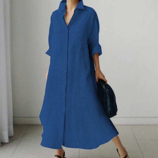 Karie – elegantes, schlichtes Blusenkleid im Business-Stil