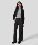 Hochtaillierte Stretch-Hose mit geradem Bein für den perfekten Büro-Look im Herbst/Winter