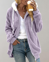 Tatjana - Women Plush Fleece Hooded Coat
