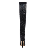 Keily | Funkelnde Stiletto-Stiefel mit Strass