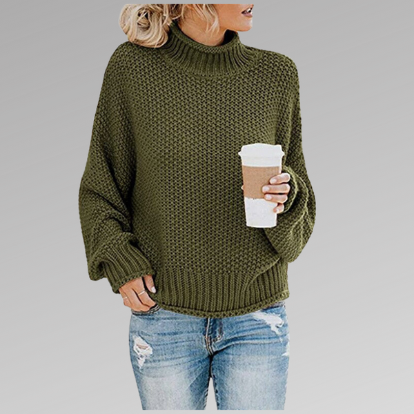 Kuscheliger Damen-Strickpullover mit Rollkragen – Modischer Pullover für Herbst und Winter