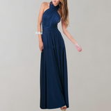 Maja - Neckholder-Kleid für Damen | Maxikleid mit überkreuztem Rücken