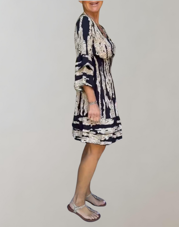 Angelica - Bedrucktes Minikleid für Damen | Schickes buntes Cocktail Kleid