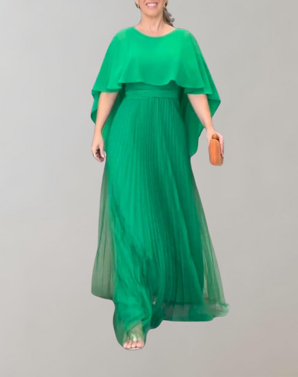 Sophia - Kräftiges rosa Maxikleid | Abendkleid aus Chiffon für Damen | fließendes elegantes Kleid
