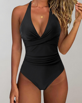Pansy - Der Badeanzug hat ein Neckholder-Design | Einteiliger Badeanzug für den Strandurlaub