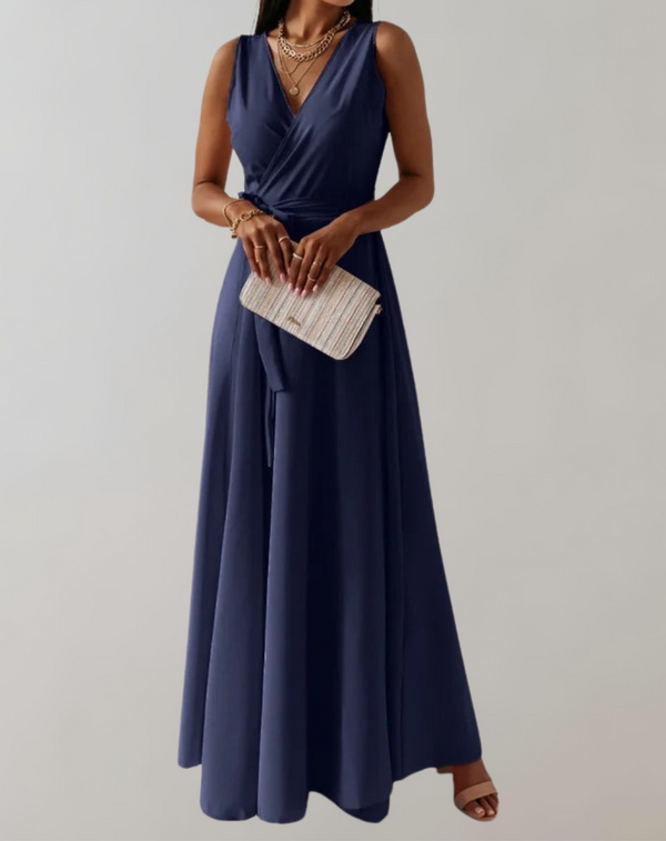 Gretchen - Cocktail Kleid mit Taillengurtel | Schickes Maxikleid Zeitlos Design