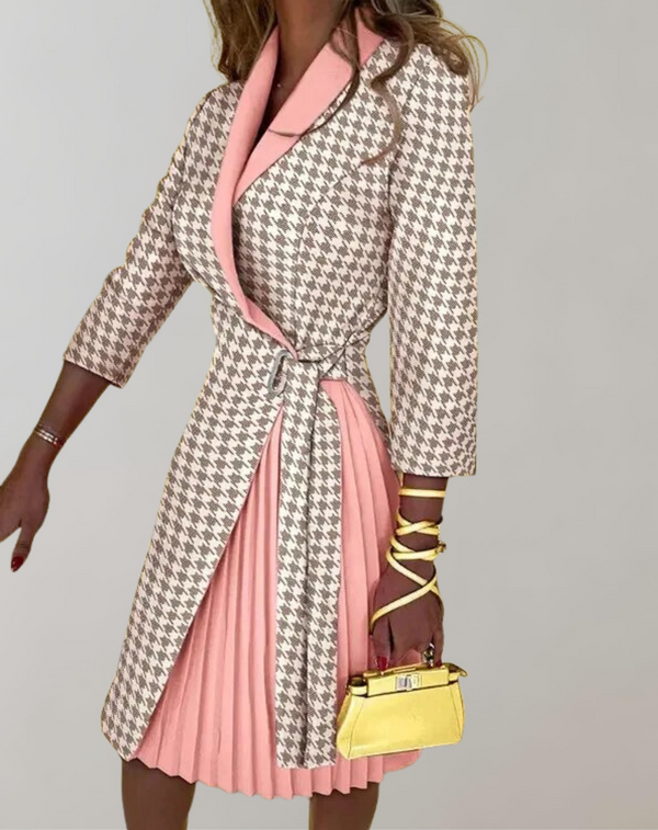 Sheena - Damenkleid print gekerbt