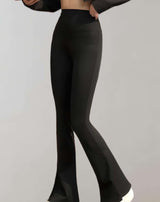 Natasha - Schwarze Hose mit hohem Bund und breiten Enden Hose