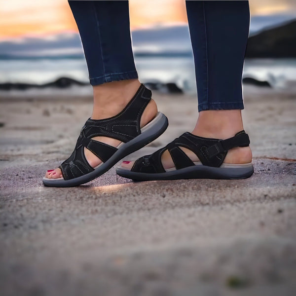 Alexis - Sandalen mit offenem Zehenbereich | Sandalen mit mehreren verstellbaren Riemen