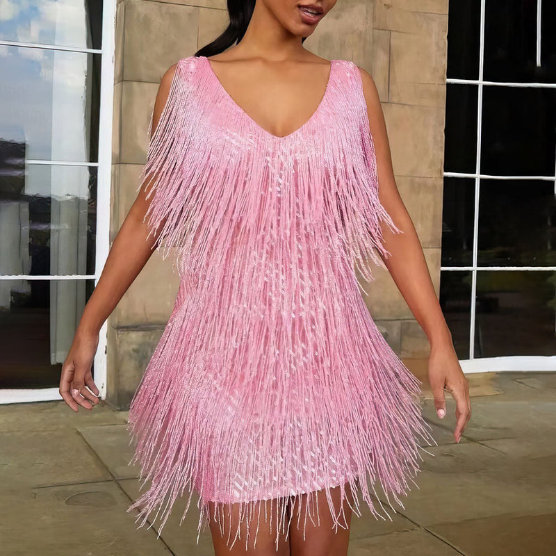 Elegantes Wickelkleid für Damen mit verführerischem V-Ausschnitt