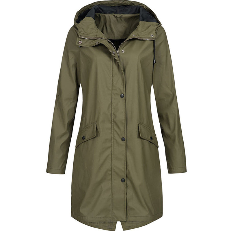 Wasserdichte Damen Regenjacke mit Kapuze – Leichter Mantel für Outdoor-Aktivitäten