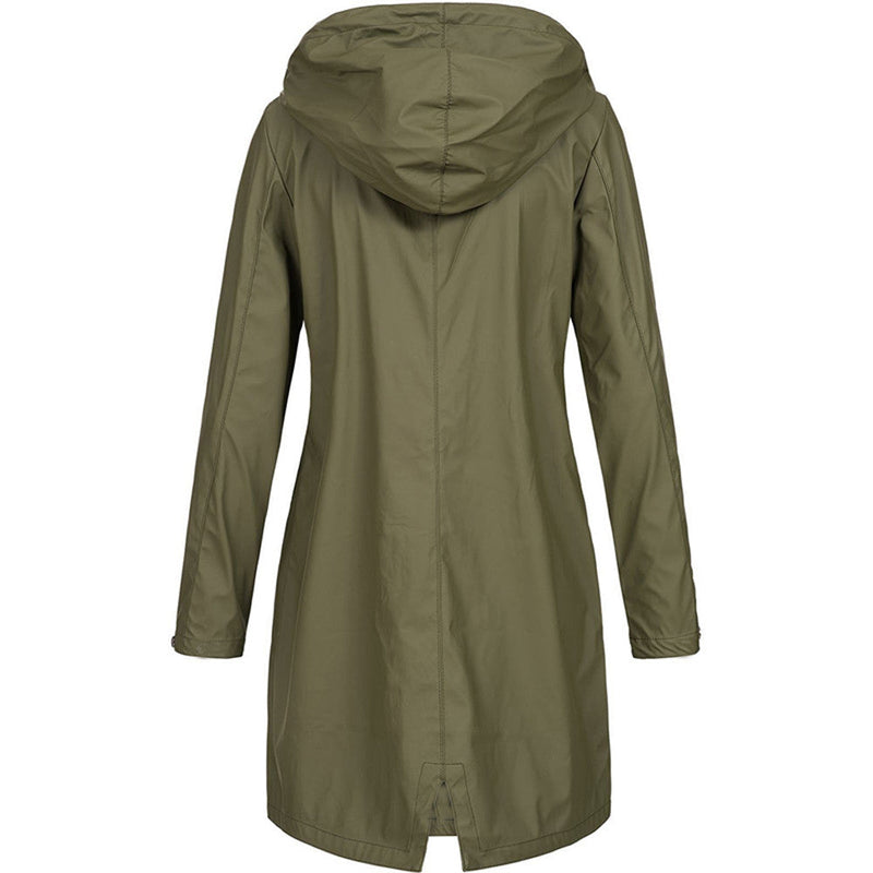 Wasserdichte Damen Regenjacke mit Kapuze – Leichter Mantel für Outdoor-Aktivitäten