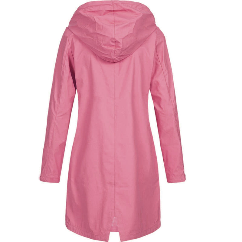 Wasserdichte Damen Regenjacke mit Kapuze – Leichter Mantel für Outdoor-Aktivitäten