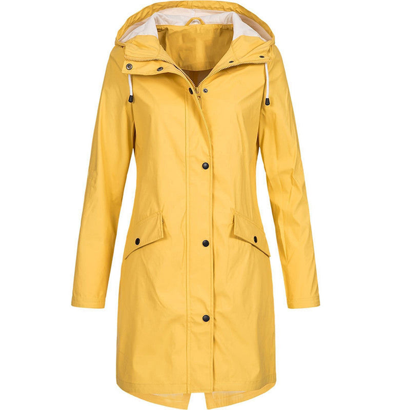 Wasserdichte Damen Regenjacke mit Kapuze – Leichter Mantel für Outdoor-Aktivitäten
