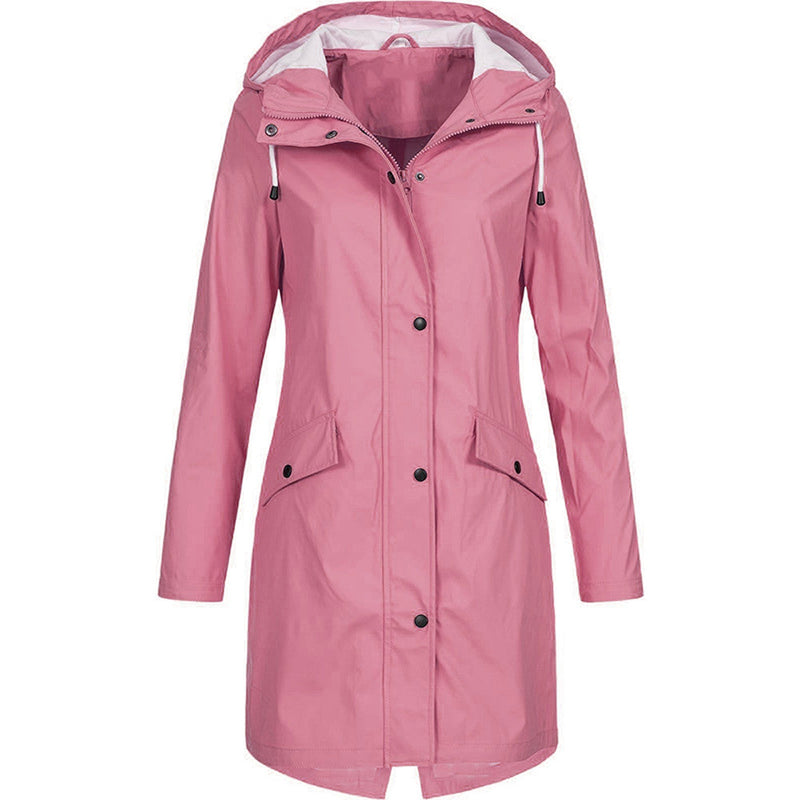 Wasserdichte Damen Regenjacke mit Kapuze – Leichter Mantel für Outdoor-Aktivitäten