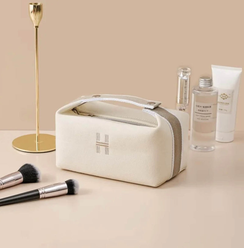 Helen - Kometiktasche Make-up Tasche Mit H Aufdruck | Wasserdichte Kosmetiktasche mit stabilem Reißverschluss