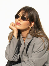 Falla – Sonnenbrille Retro Vintage Stil | Gold Sunglasses Women