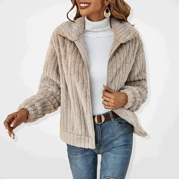 Elegantes langes Fleece-Weste für Damen