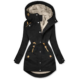 Elegante und Wetterbeständige Damen Parkajacke für kalte Tage