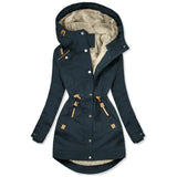 Elegante und Wetterbeständige Damen Parkajacke für kalte Tage