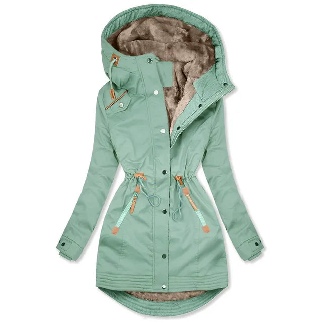 Elegante und Wetterbeständige Damen Parkajacke für kalte Tage